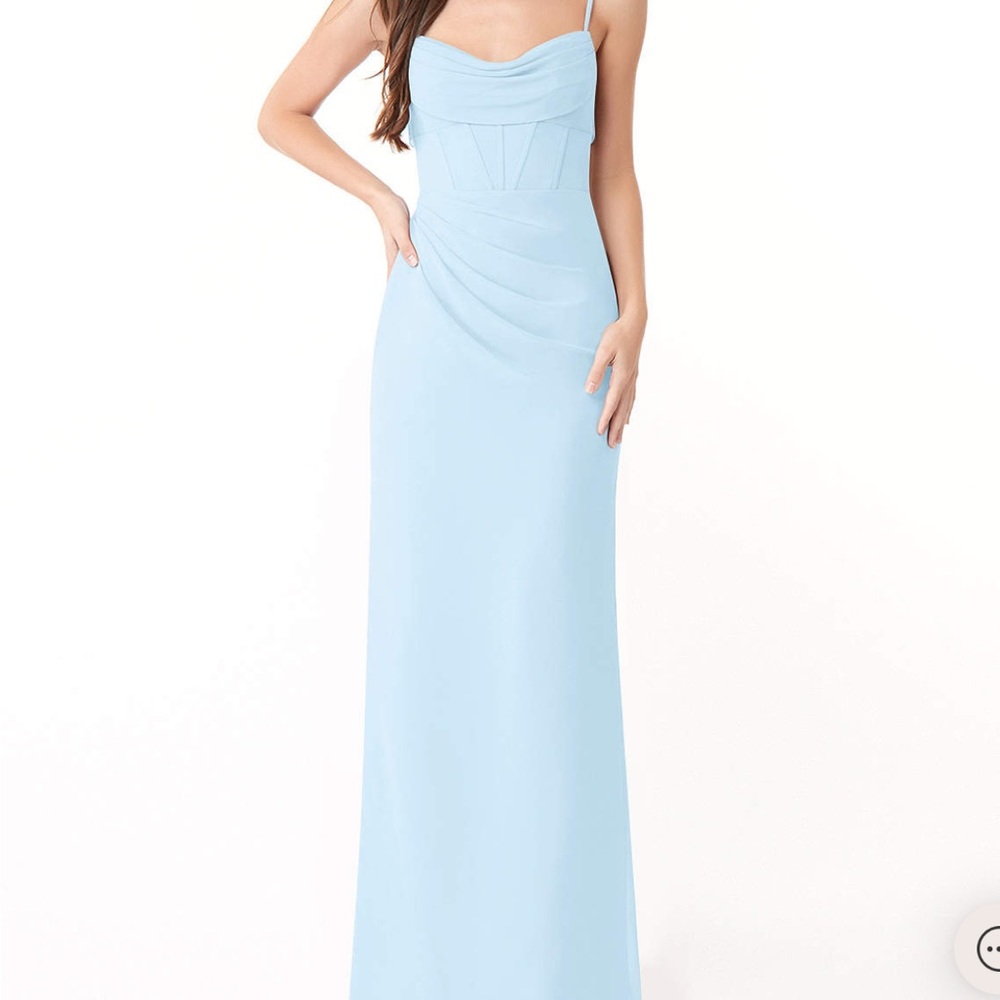 Azazie blue dress